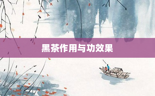 2黑茶作用与功效果