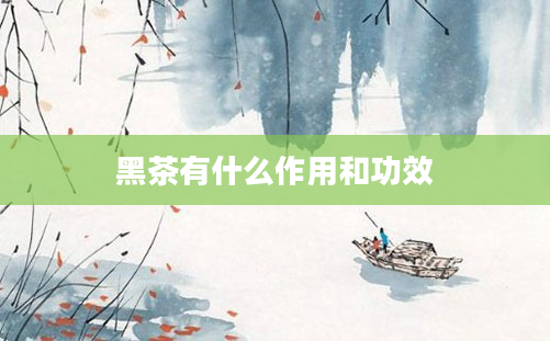 2黑茶有什么作用和功效