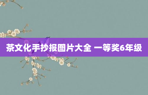 茶文化手抄报图片大全 一等奖6年级