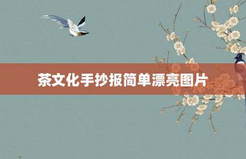 茶文化手抄报简单漂亮图片