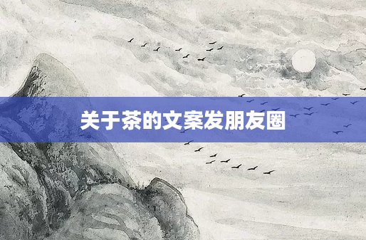 关于茶的文案发朋友圈
