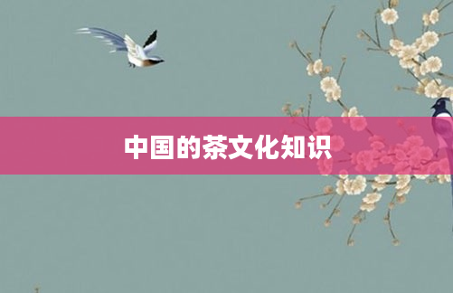 中国的茶文化知识