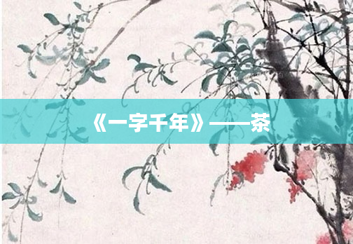 《一字千年》——茶