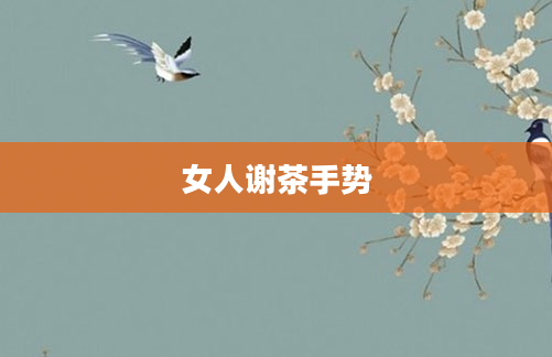 女人谢茶手势