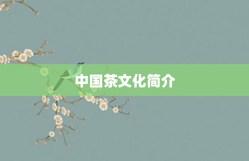 中国茶文化简介
