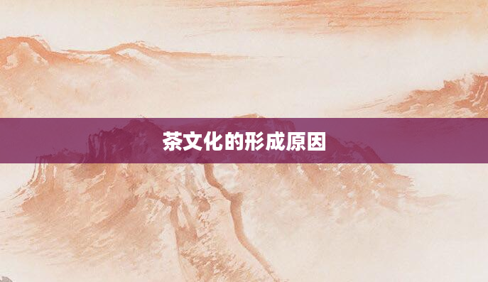茶文化的形成原因