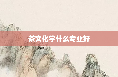 茶文化学什么专业好