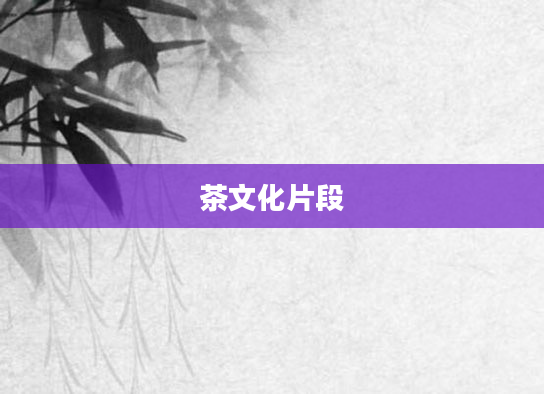 茶文化片段