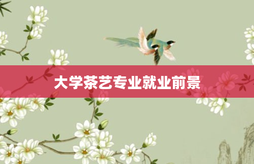 大学茶艺专业就业前景