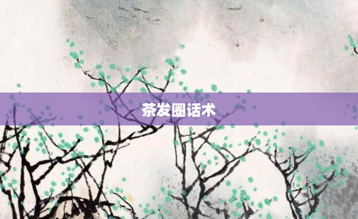 茶发圈话术