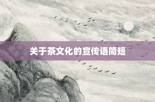 关于茶文化的宣传语简短