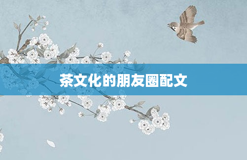 茶文化的朋友圈配文