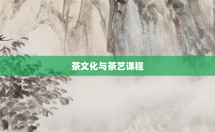 茶文化与茶艺课程