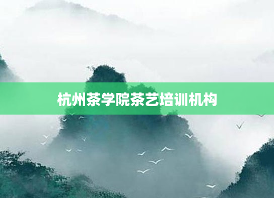 杭州茶学院茶艺培训机构