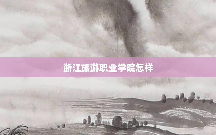 浙江旅游职业学院怎样