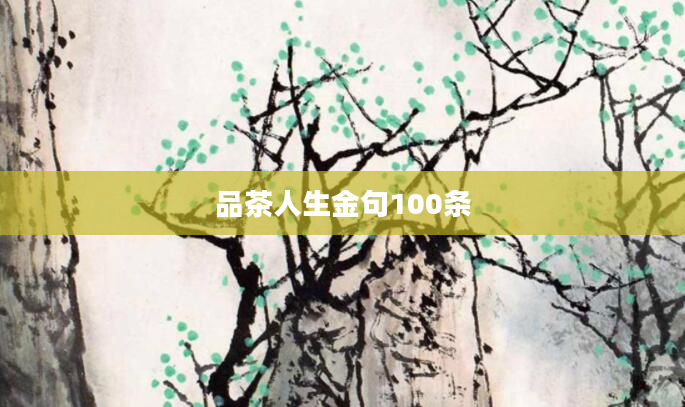 品茶人生金句100条