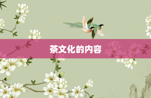 茶文化的内容
