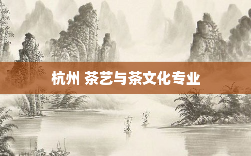 杭州 茶艺与茶文化专业