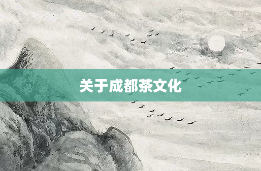 关于成都茶文化