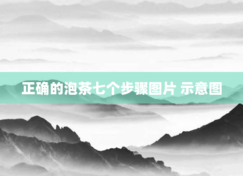 正确的泡茶七个步骤图片 示意图