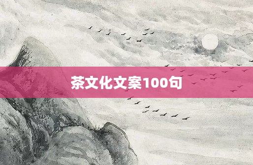 茶文化文案100句