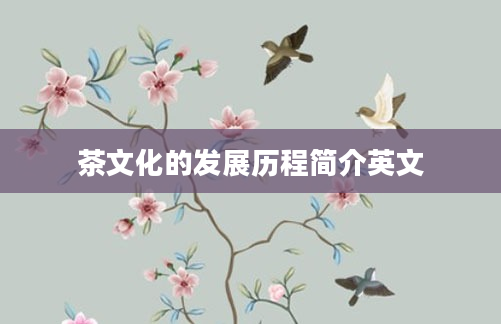 茶文化的发展历程简介英文