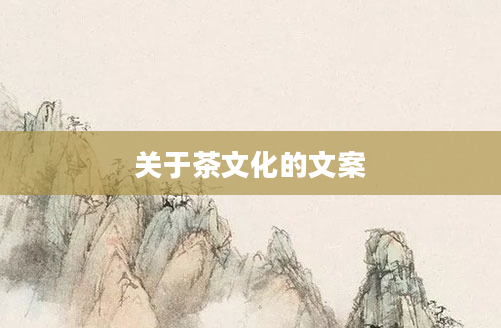 关于茶文化的文案