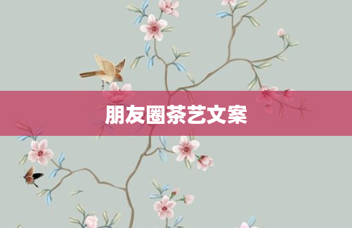 朋友圈茶艺文案