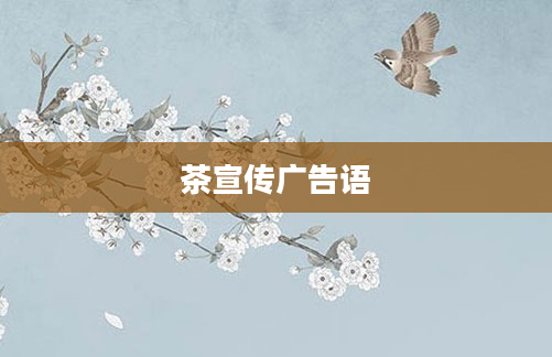 茶宣传广告语