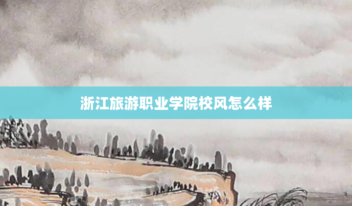 浙江旅游职业学院校风怎么样