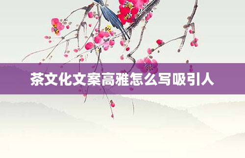 茶文化文案高雅怎么写吸引人