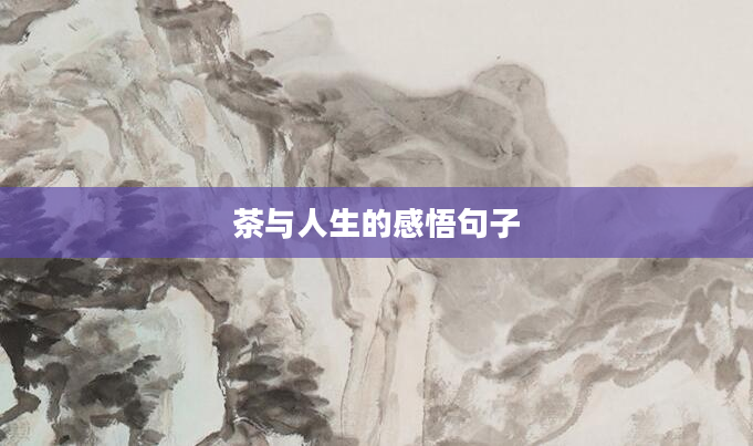 茶与人生的感悟句子