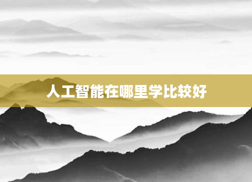 人工智能在哪里学比较好