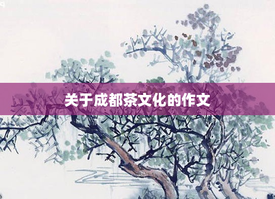 关于成都茶文化的作文