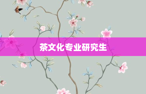 茶文化专业研究生