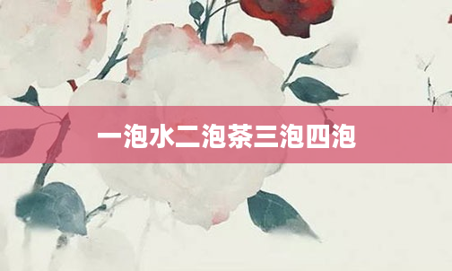一泡水二泡茶三泡四泡