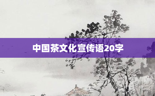中国茶文化宣传语20字