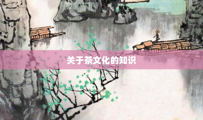 关于茶文化的知识