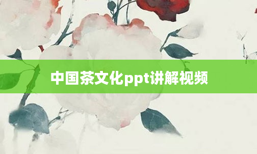 中国茶文化ppt讲解视频