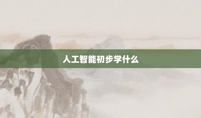人工智能初步学什么