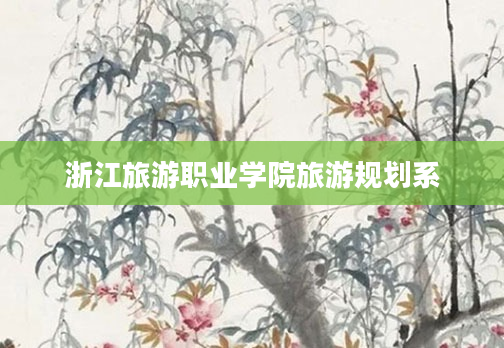 浙江旅游职业学院旅游规划系