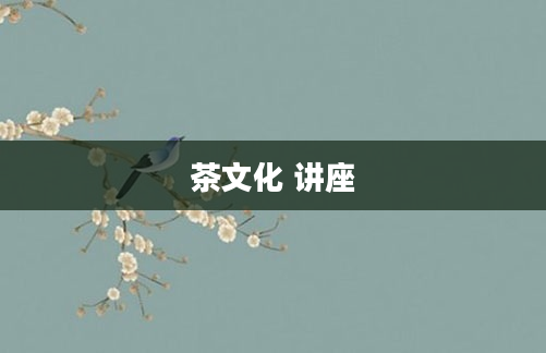 茶文化 讲座