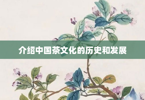 介绍中国茶文化的历史和发展
