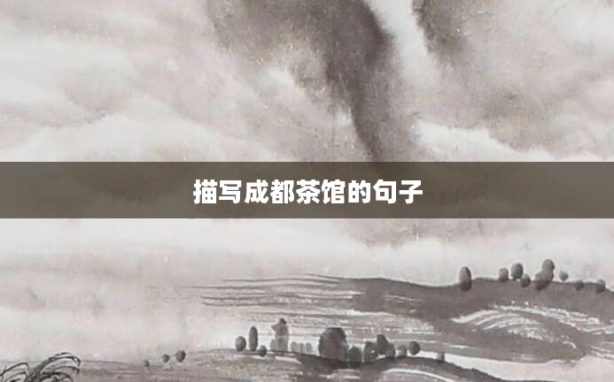 描写成都茶馆的句子