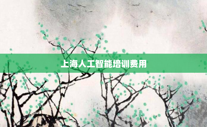 上海人工智能培训费用