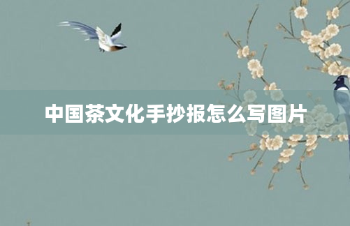 中国茶文化手抄报怎么写图片
