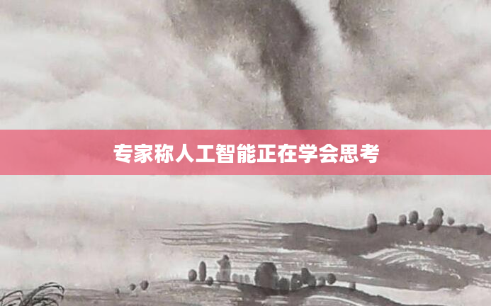 专家称人工智能正在学会思考