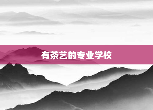 有茶艺的专业学校