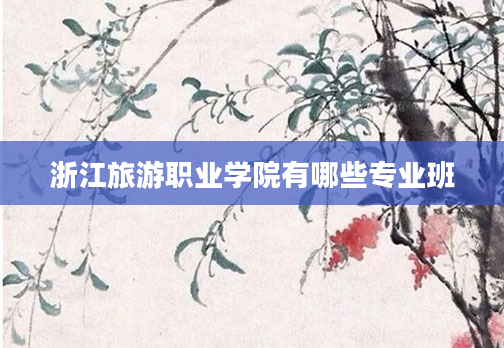浙江旅游职业学院有哪些专业班