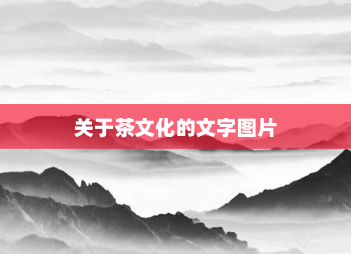 关于茶文化的文字图片